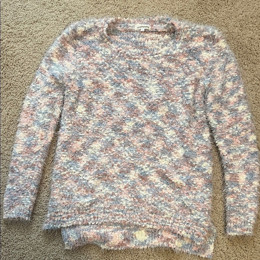 Cozy Multicolor Crew Neck Sweater
